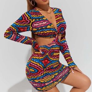 Cut Out Backless Bodycon Dress